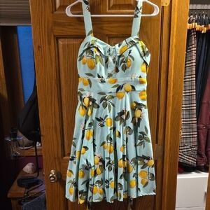 Chetta B Yellow Sundress with Sweetheart Neckline